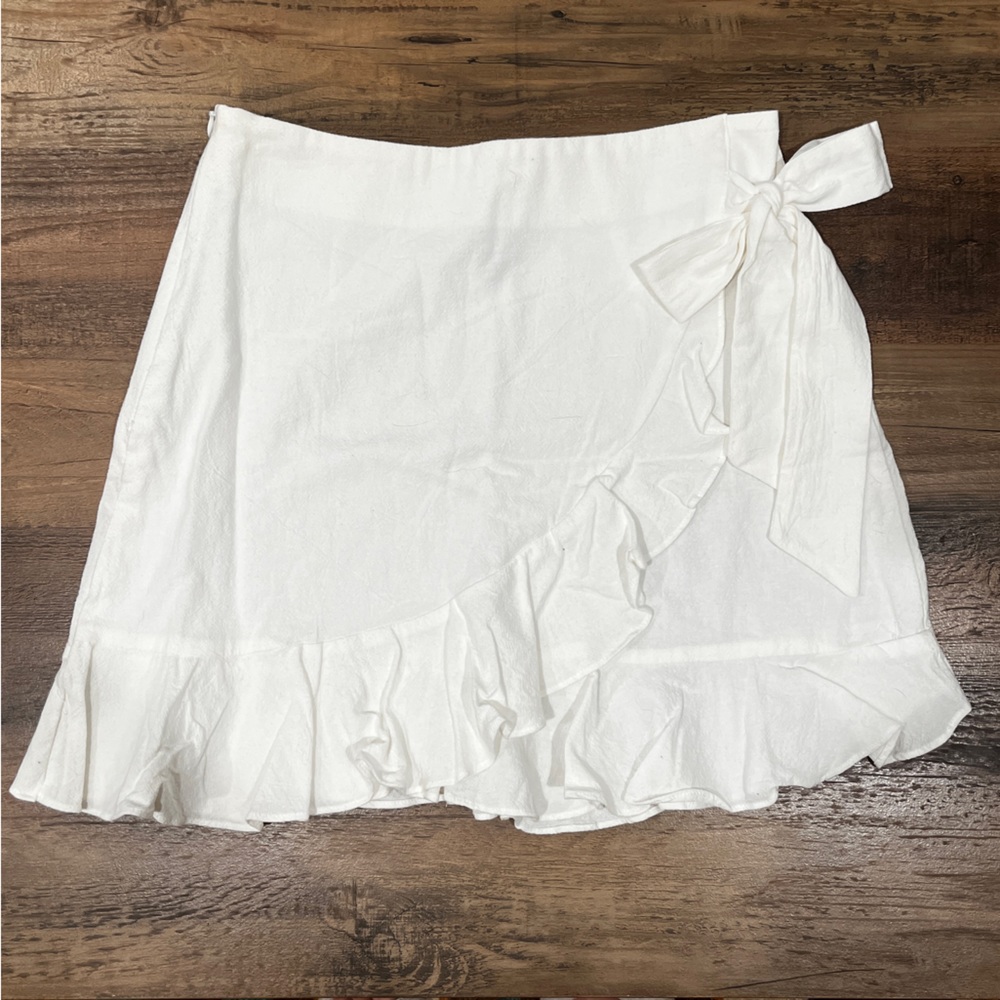 SOLD - SHEIN White Wrap Skirt